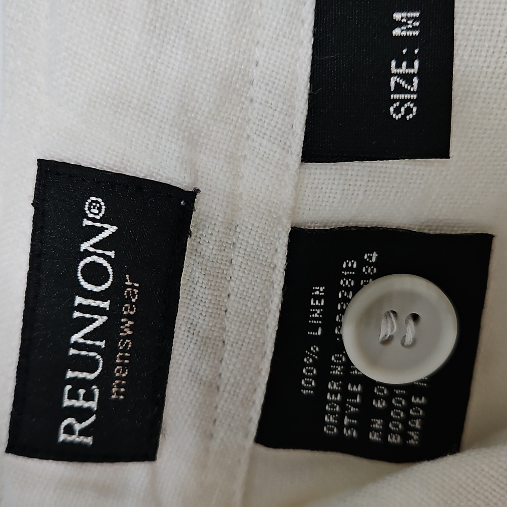 Reunion Menswear 100% Linen Shorts Resortwear Lightweight Size Medium - Picture 11 of 12
